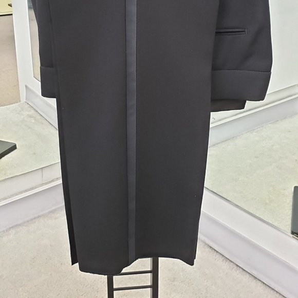 Salerno 100% Worsted Wool Black Trousers - Picture 2 of 4